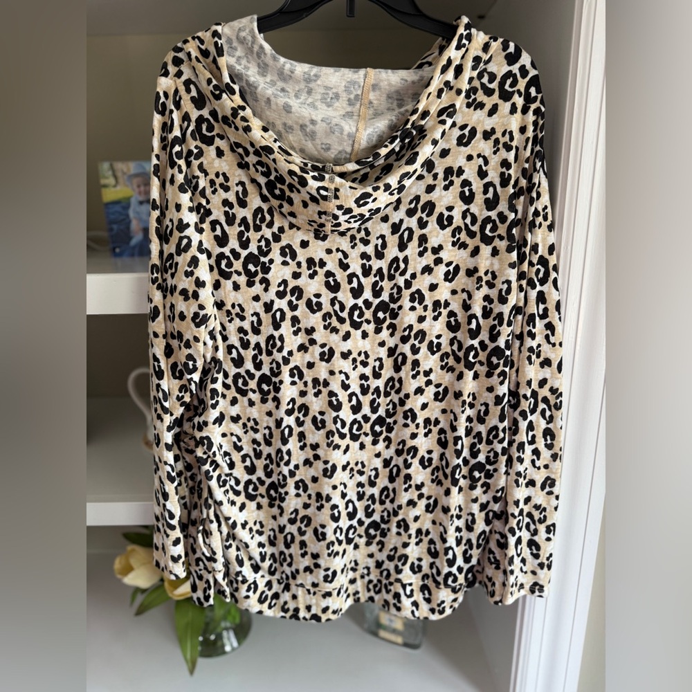 Chico’s Supremely Soft Hooded Knit top SZ 3/XL - Picture 7 of 8